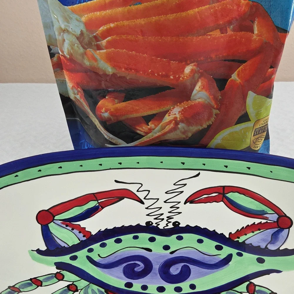 Caffco International DANA WHITTMAN Artist. MULIICOLOR CERAMIC PLATTER. - Picture 16 of 16
